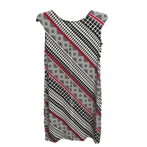 Chico's Women's Sleeveless Geometric Multi-Pattern Midi Dress, Size 0 - Picture 1 of 5
